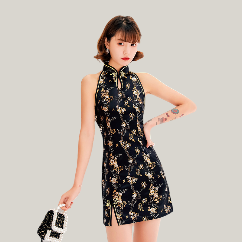 Trendy Short Cheongsam Qipao Dress