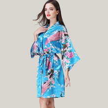 Load image into Gallery viewer, Women’s Floral Silky Robe – Soft, Lightweight & Comfortable Lounge Wear