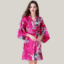Load image into Gallery viewer, Women’s Floral Silky Robe – Soft, Lightweight & Comfortable Lounge Wear