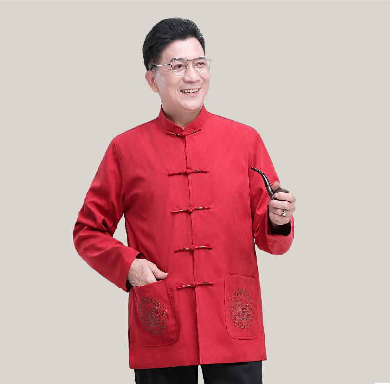 Men’s Lyocell Chinese Style Jacket – Windproof & Comfortable (Runs Small)