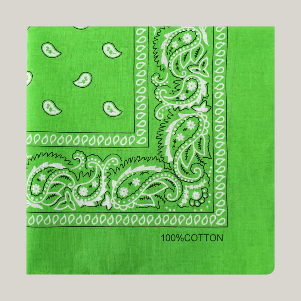 Cotton Bandana Head Scarf – Soft Paisley Print, Multi-Use