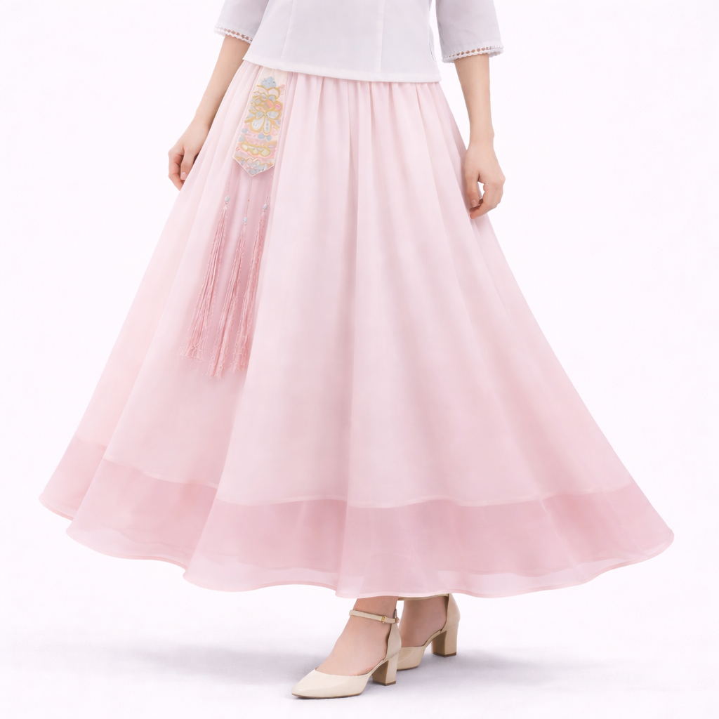 Elegant Ombre Chiffon Maxi Skirt – Lightweight, Flowing & Graceful