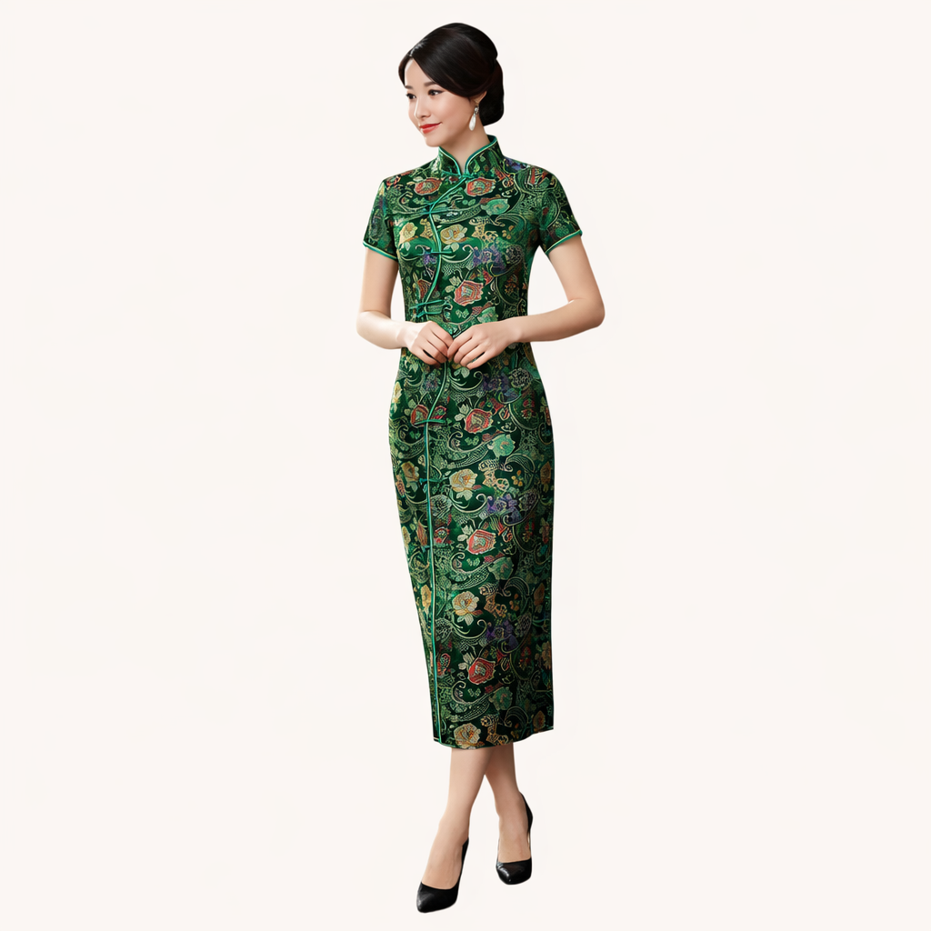 Luxury Cheongsam 10 Side Buttons