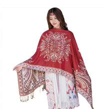 Load image into Gallery viewer, Winter warm double layer big paisley pattern scarves wraps/ shawl