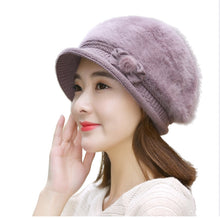 Load image into Gallery viewer, Winter's elegant solid fuzzy fleece warm Knitted bucket hats Rabbits fur hats,
