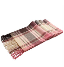 Load image into Gallery viewer, Pashmina Winter warm plaid scarves Tartan Wrap Shawl for Women