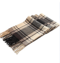 Load image into Gallery viewer, Pashmina Winter warm plaid scarves Tartan Wrap Shawl for Women