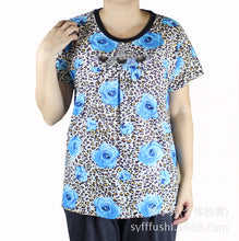 Load image into Gallery viewer, Women's Scoop neck Short Sleeve Loose Fit floral print T-Shirt casual blouses