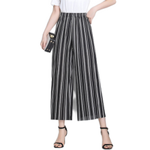 Load image into Gallery viewer, Women's summer Striped wide-leg ankle pants