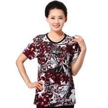 Load image into Gallery viewer, Women's Scoop neck Short Sleeve Loose Fit floral print T-Shirt casual blouses