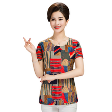 Load image into Gallery viewer, Women's Slim Fit Short Sleeve Tunic Tops summer floral print Casual Blouse