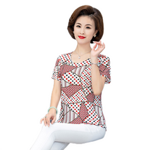 Load image into Gallery viewer, Women's Slim Fit Short Sleeve Tunic Tops summer floral print Casual Blouse
