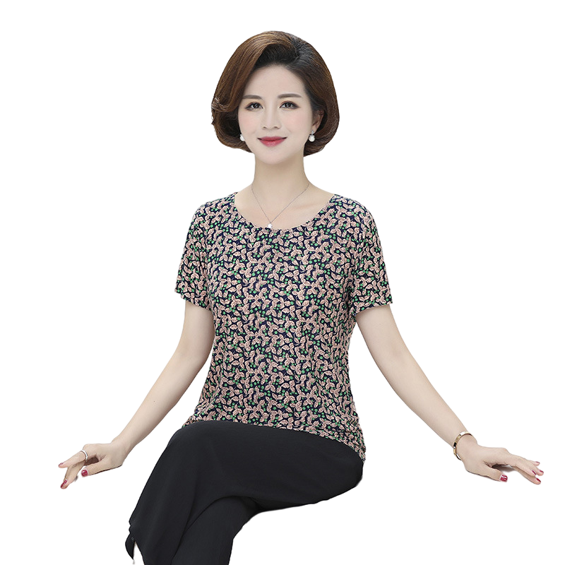Women's summer scoop neck short sleeve