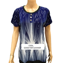 Load image into Gallery viewer, Women's Casual Crewneck Short Sleeve Tops Loose Fit T-Shirt fashion pattern Blouse