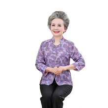 Load image into Gallery viewer, Traditional blouses,Print shirts, middle-aged blouses, plus size blouse, mother shirts