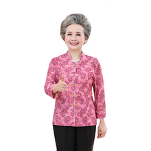 Load image into Gallery viewer, Traditional blouses,Print shirts, middle-aged blouses, plus size blouse, mother shirts
