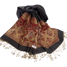 Load image into Gallery viewer, Women's warm pashmina paisley pattern Shawl Wrap Scarf stole w/Fringe