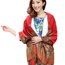 Load image into Gallery viewer, Women's warm pashmina paisley pattern Shawl Wrap Scarf stole w/Fringe