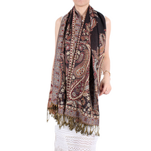 Load image into Gallery viewer, Winter warm double layer big paisley pattern scarves wraps/ shawl