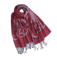 Load image into Gallery viewer, Women's Cashmere Feel Winter Scarf 2 Tone Large Pashmina Shawls and Wraps