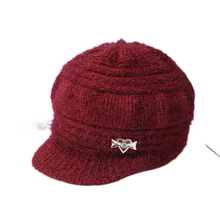 Load image into Gallery viewer, Women's Winter warm bucket fleece Hats, chunky cable Knit soft caps