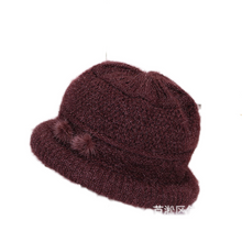 Load image into Gallery viewer, Women's Winter warm bucket fleece Hats chunky cable Knit soft caps