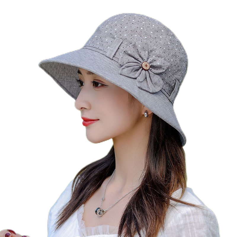 Women's Sun Hats Cotton Bucket Wide Brim caps Beach Vacation Travel Accessories