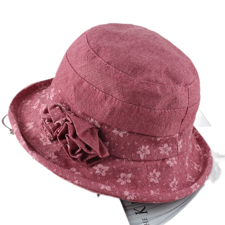 Women's Sun Hats Cotton Bucket Wide Brim caps Beach Vacation Travel Accessories