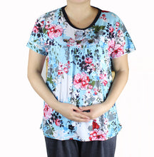 Load image into Gallery viewer, Women's Scoop neck Short Sleeve Loose Fit floral print T-Shirt casual blouses