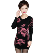 Load image into Gallery viewer, Women's long batwing sleeve crewneck long sweater knitted warm Dresses
