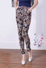 Load image into Gallery viewer, Autumn Winter Leggings, Thick Warm Pants , Plus Velvet Pants, Vintage Flowers Trousers