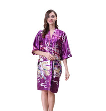 Load image into Gallery viewer, Women's medium Japanese beauty pattern kimono floral Printed robe Nightgown