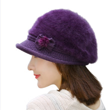 Load image into Gallery viewer, Winter's elegant solid fuzzy fleece warm Knitted bucket hats Rabbits fur hats,