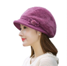 Load image into Gallery viewer, Winter's elegant solid fuzzy fleece warm Knitted bucket hats Rabbits fur hats,