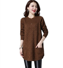 Load image into Gallery viewer, Women's Long Sleeve Crewneck Sweater for legging Chunky Cable knit pullover