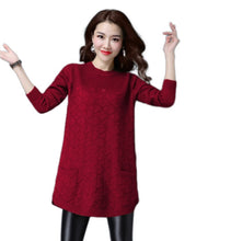 Load image into Gallery viewer, Women's Long Sleeve Crewneck Sweater for legging Chunky Cable knit pullover