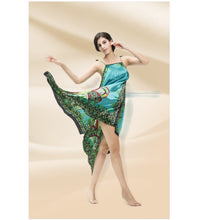 Load image into Gallery viewer, Women's Sex satin Suspender tunic irregular hem dresses pullover robe