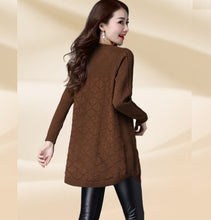 Load image into Gallery viewer, Women's Long Sleeve Crewneck Sweater for legging Chunky Cable knit pullover