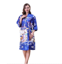 Load image into Gallery viewer, Women's medium Japanese beauty pattern kimono floral Printed robe Nightgown