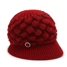 Load image into Gallery viewer, Women's Winter warm bucket fleece Hats, chunky cable Knit soft caps
