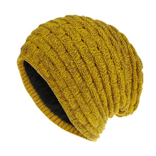 Load image into Gallery viewer, Winter warm chunky knit fleece lined beanie Hats, Unisex caps