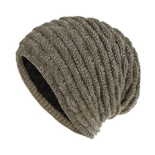 Load image into Gallery viewer, Winter warm chunky knit fleece lined beanie Hats, Unisex caps
