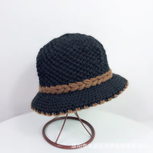 Load image into Gallery viewer, Women Warm Crocheted Bucket caps two layer fleece lining cloche hats