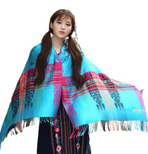 Load image into Gallery viewer, Women's warm colorful Elephant or Crown pattern Pashmina Scarf/Stole/Wrap