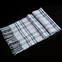 Load image into Gallery viewer, Pashmina Winter Tartan Scarf Warm Cashmere Wrap Shawl for Men & Women