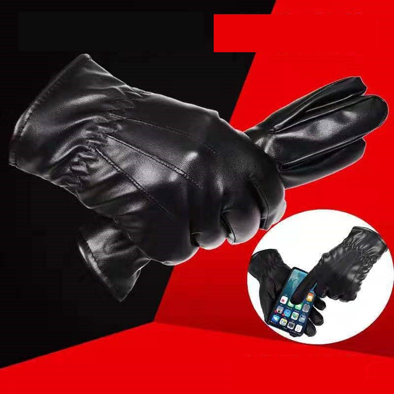 Unisex Elegant Warm Touch Screen faux leather(PU) Gloves