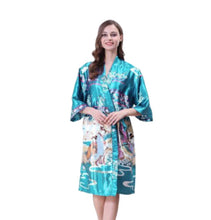 Load image into Gallery viewer, Women's medium Japanese beauty pattern kimono floral Printed robe Nightgown