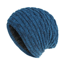 Load image into Gallery viewer, Winter warm chunky knit fleece lined beanie Hats, Unisex caps