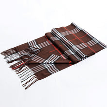 Load image into Gallery viewer, Pashmina Winter Tartan Scarf Warm Cashmere Wrap Shawl for Men & Women