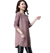 Load image into Gallery viewer, Women's Long Sleeve Crewneck Sweater for legging Chunky Cable knit pullover